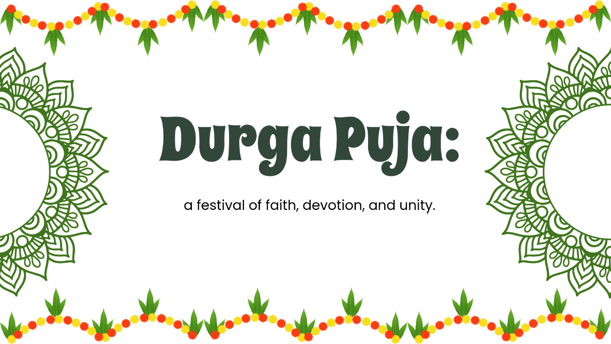 Free Durga Puja Border Background Template to Edit Online