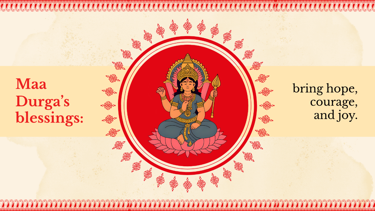 Free Aesthetic Maa Durga Puja Background Template to Edit Online