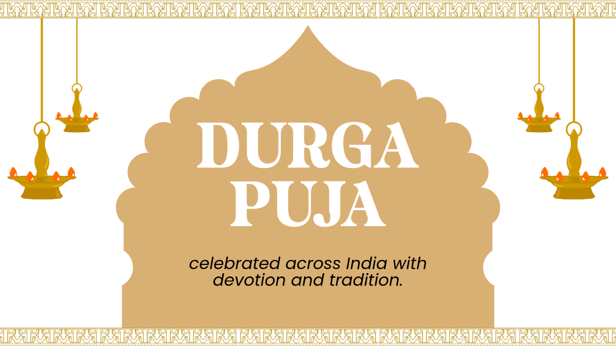 Free Indian Durga Puja Background Template to Edit Online