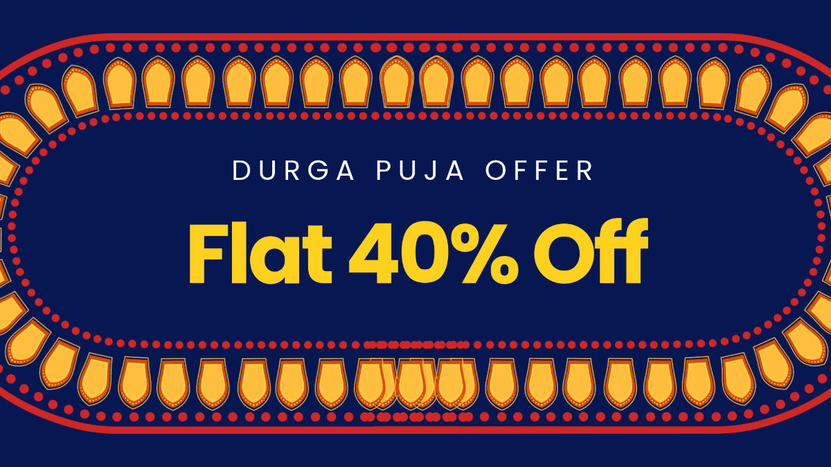 Free Professional Shri Durga Puja Background Template to Edit Online