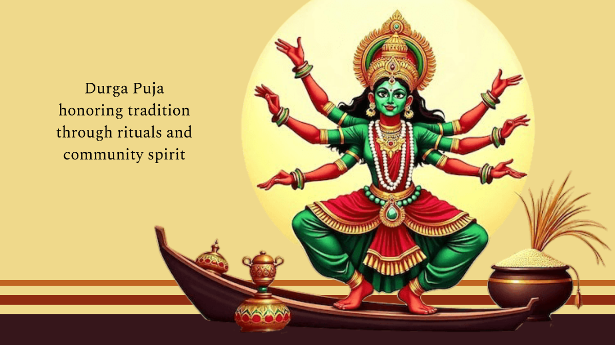 Free Traditional Durga Puja Background Template to Edit Online