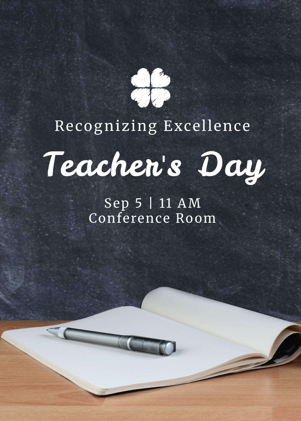 Free Professional Teachers Day Invitation Template to Edit Online