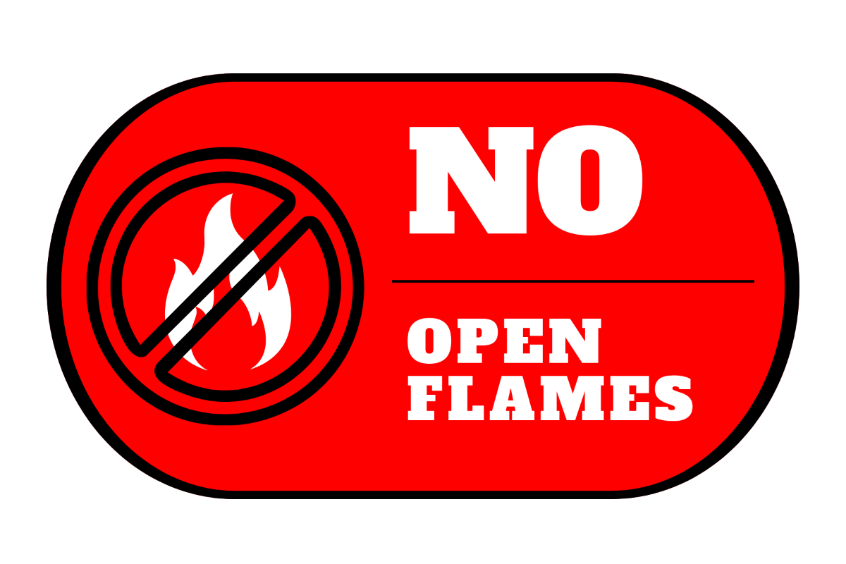 Free No Open Flames Template to Edit Online