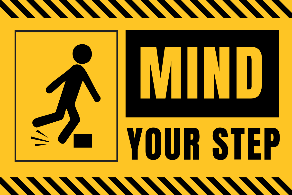 Free Mind Your Step Template to Edit Online