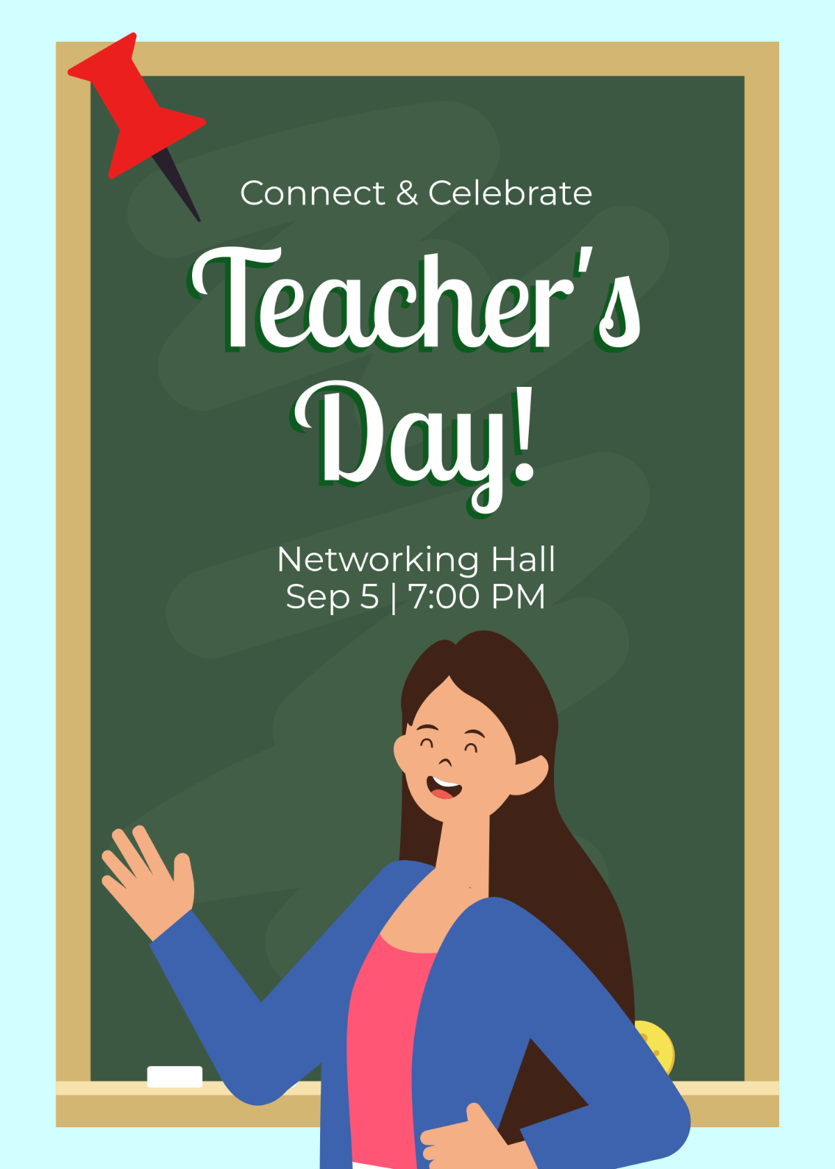 Free Creative Teachers Day Invitation Template to Edit Online