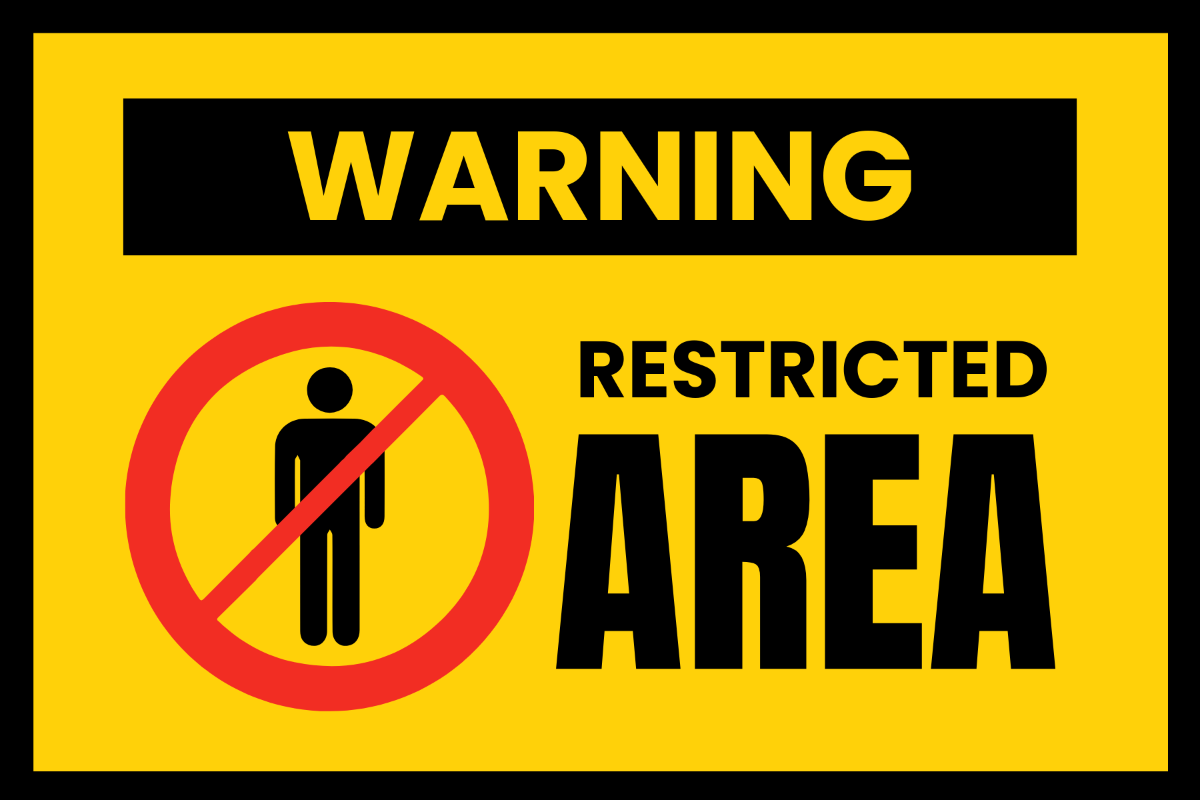 Free Restricted Area Template to Edit Online