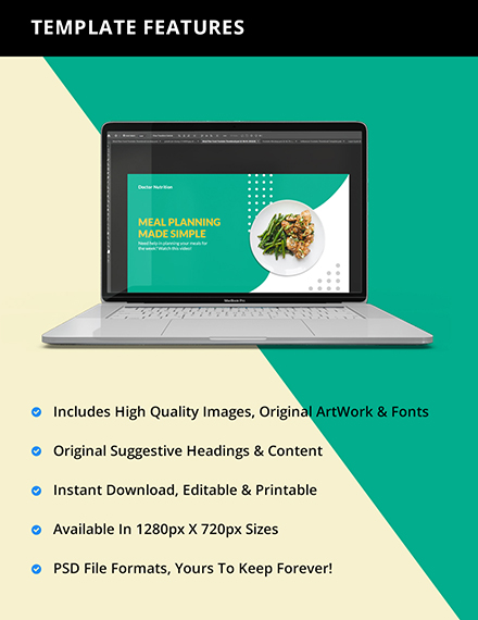 Free Meal Plan Food Youtube Thumbnail Template to Edit Online