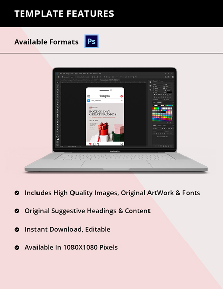 Free Boxing Day Instagram Post Template to Edit Online