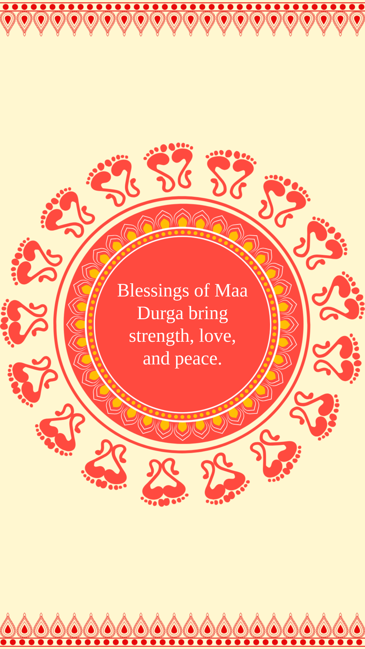 Free Aesthetic Goddess Durga Puja Template to Edit Online