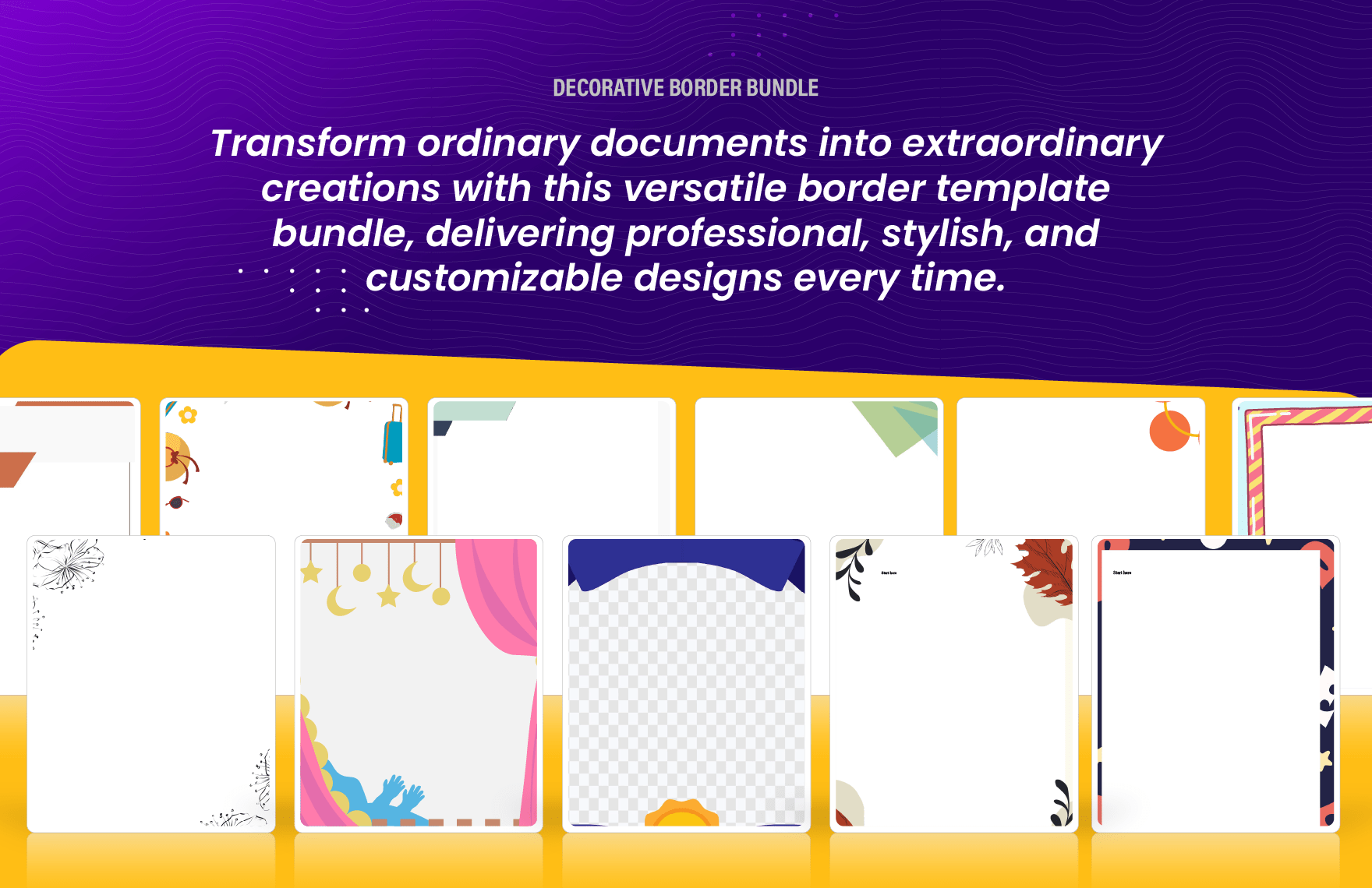 50+ Decorative Border Template Bundle