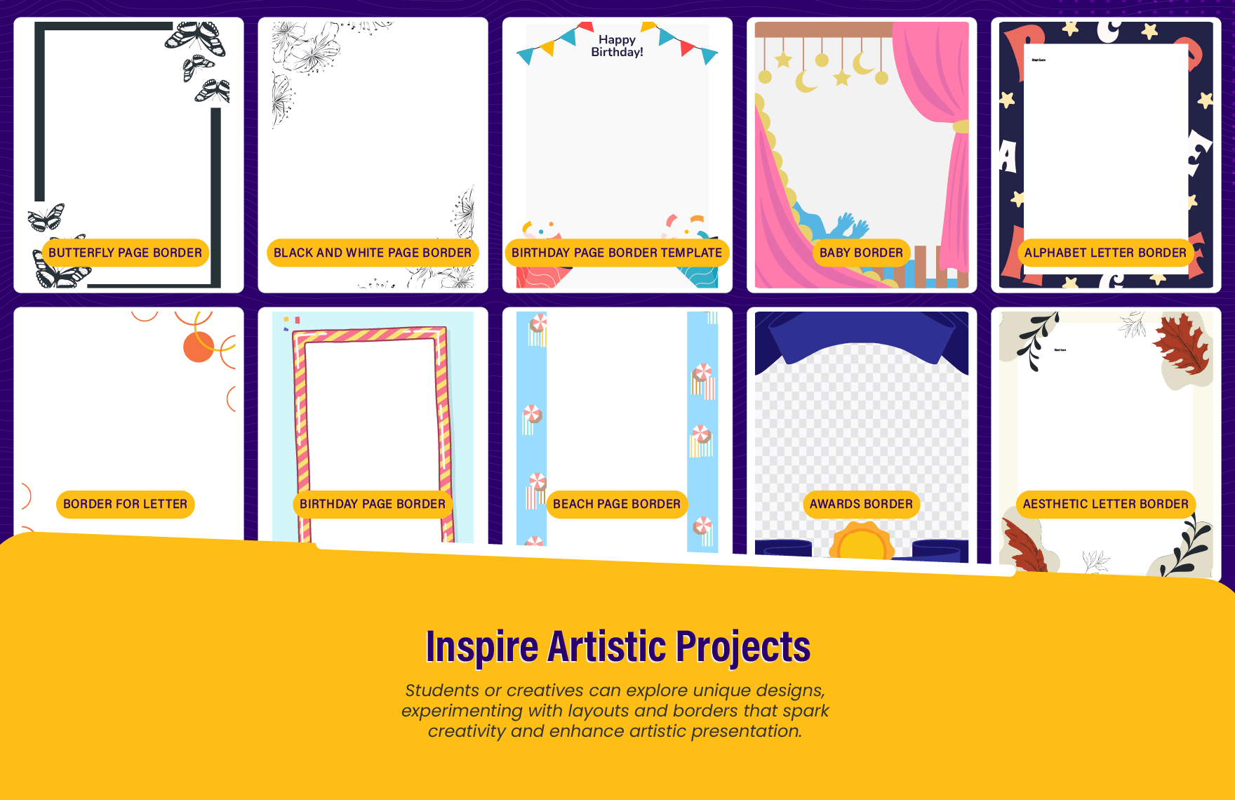 50+ Decorative Border Template Bundle