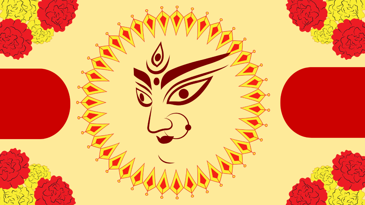 Free Colorful Durga Puja Elements Template to Edit Online