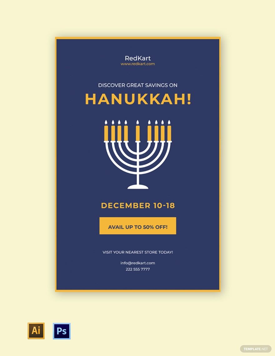 Hanukkah Poster Template