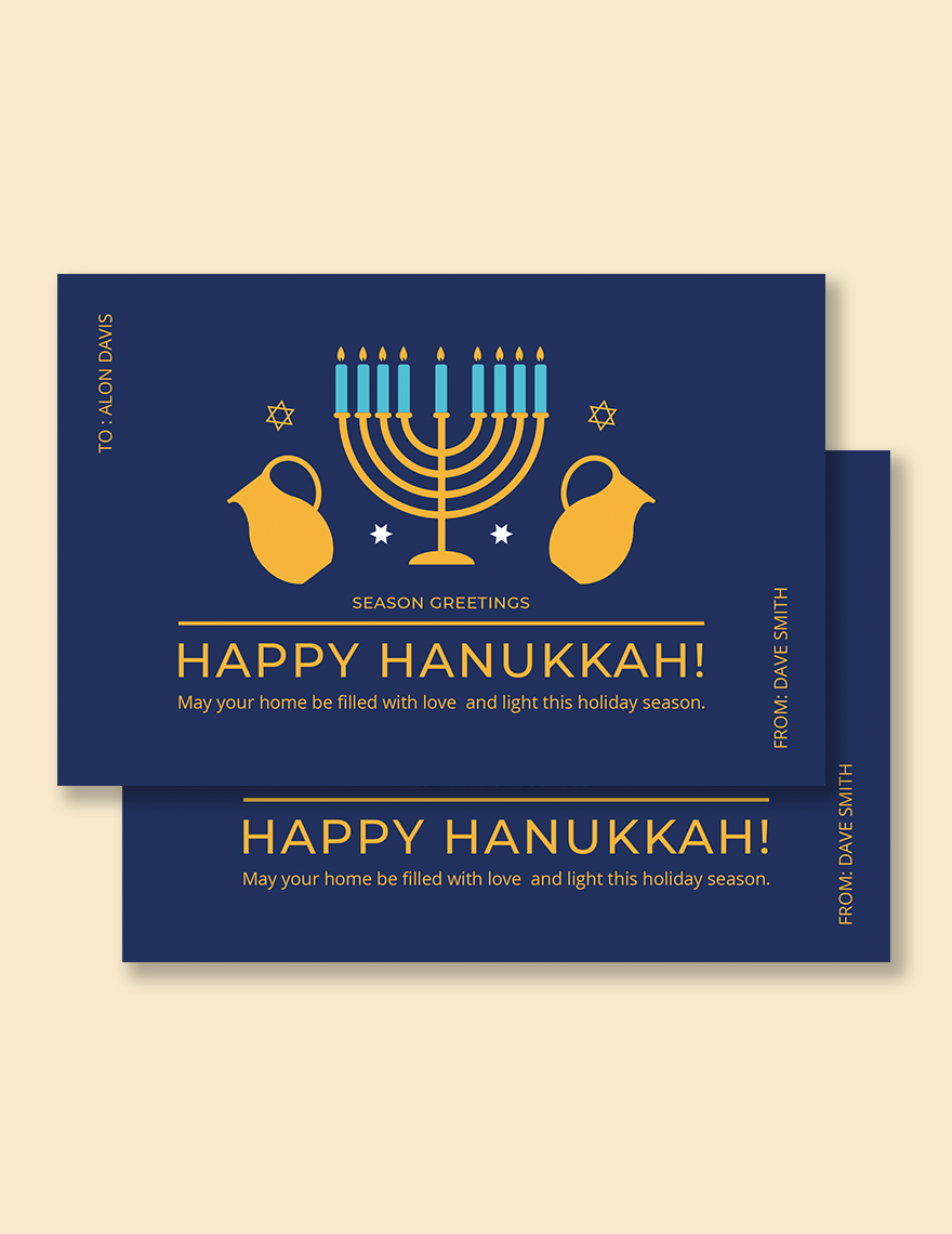 Hanukkah Card Template