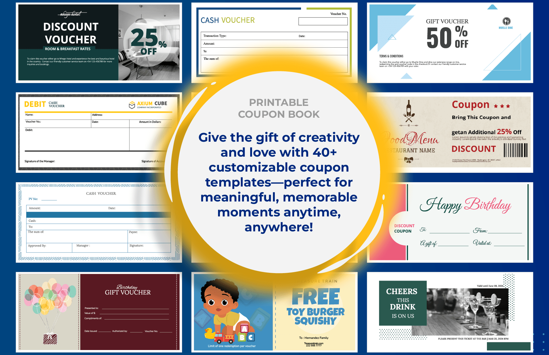 40+ Printable Coupon Book Template Bundle