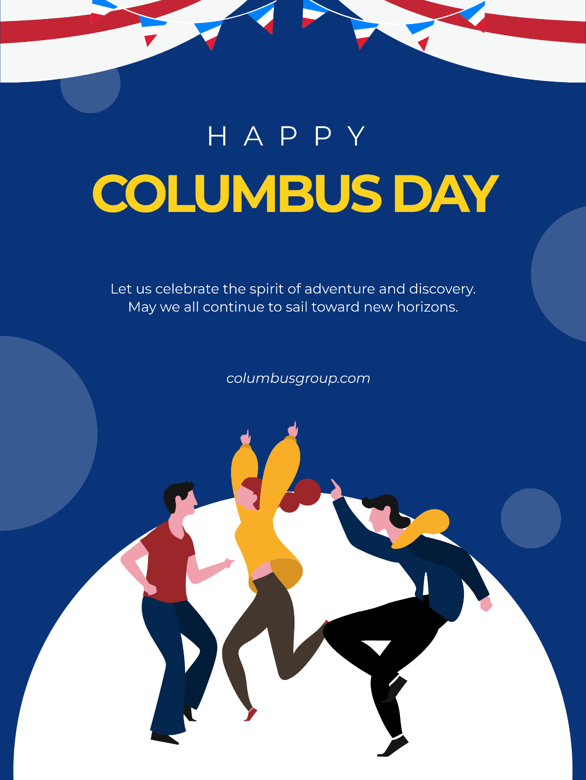 Free Happy Columbus Day Design Template to Edit Online