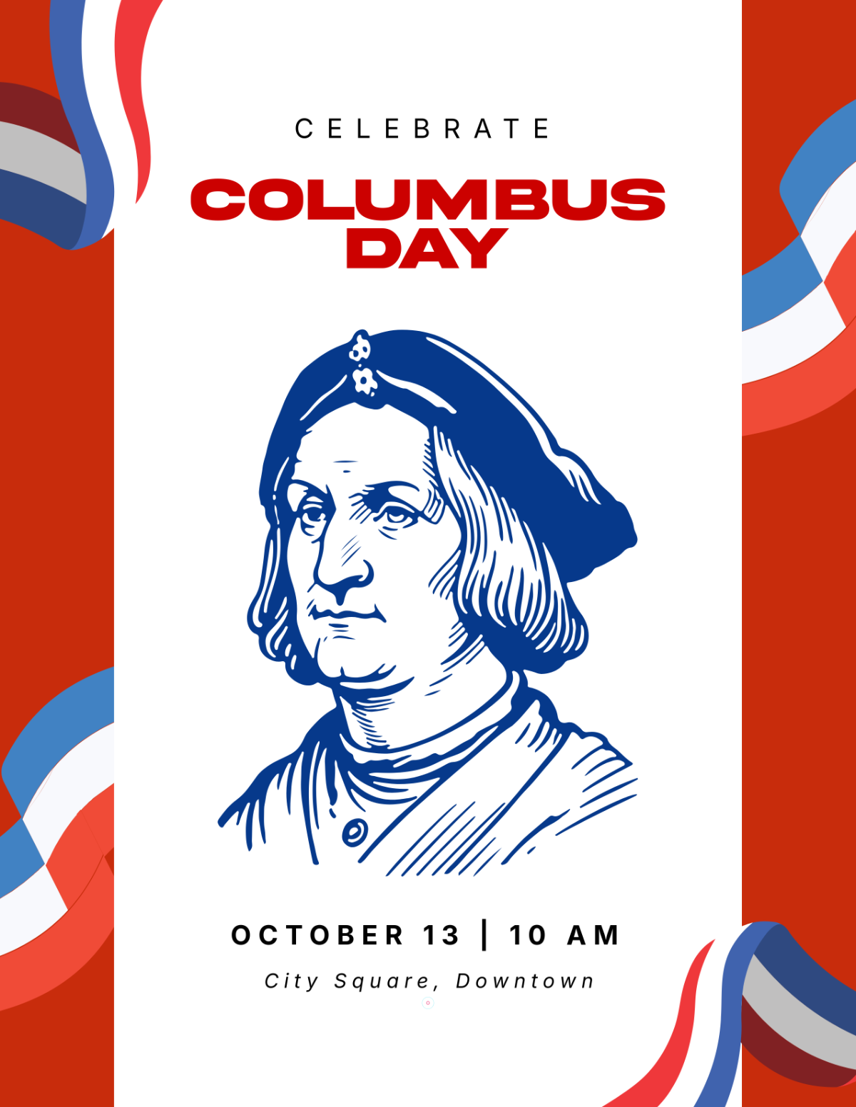 Simple Columbus Day Flyer