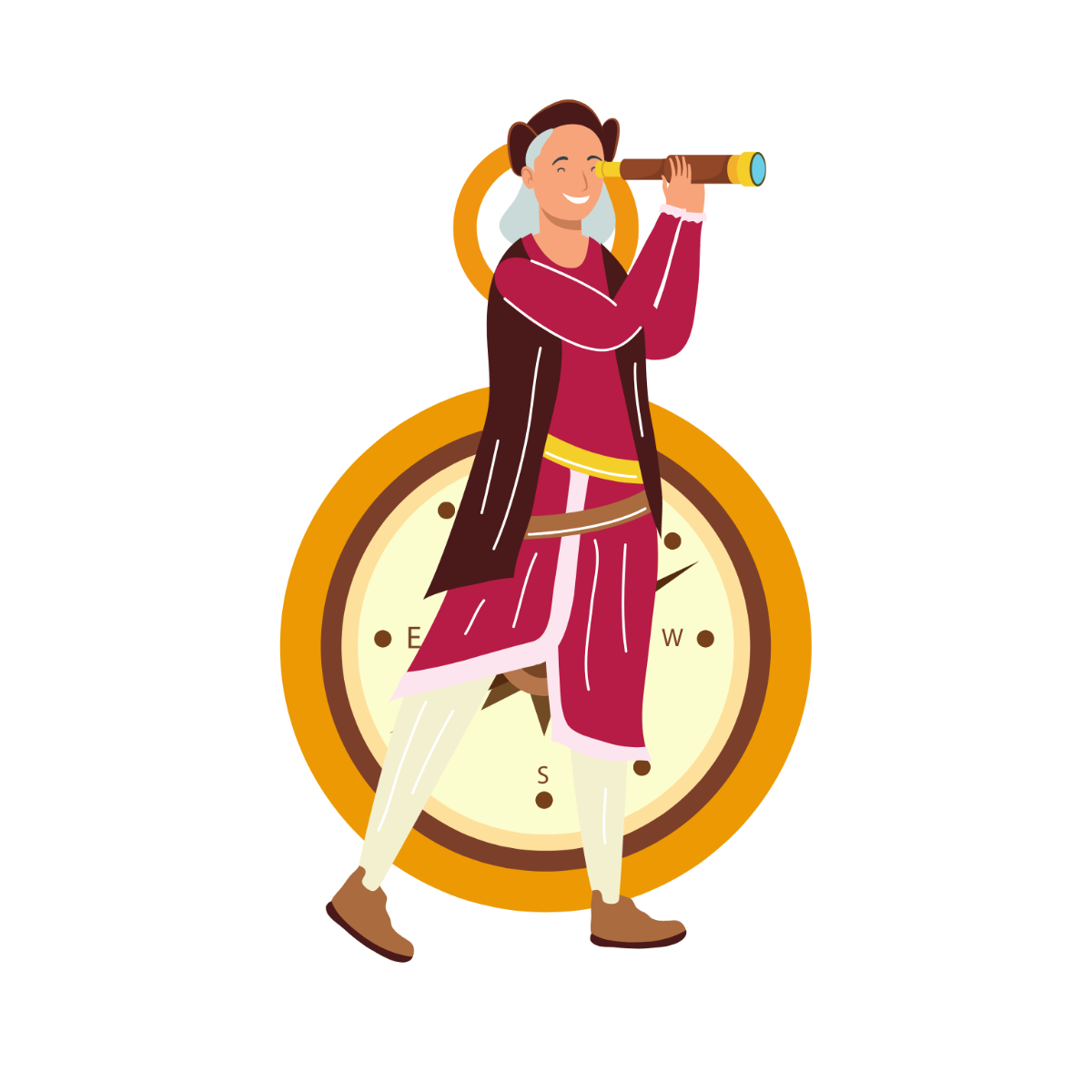 Free Red Columbus Day Clipart Template to Edit Online
