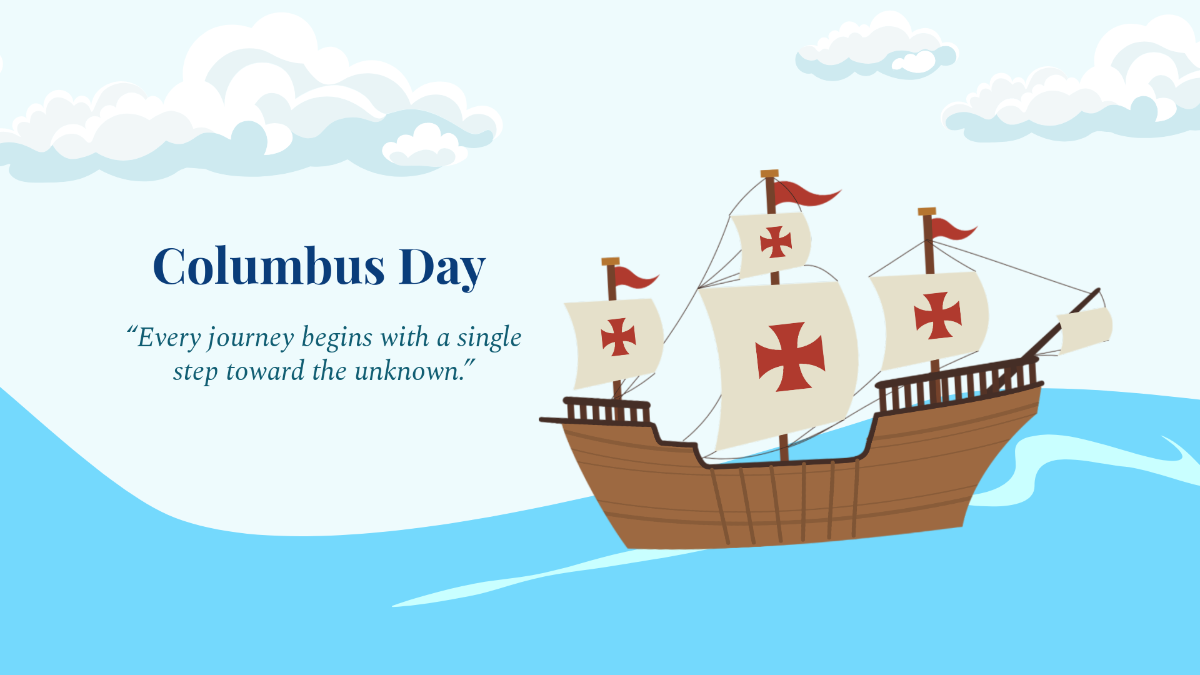 Free Cartoon Columbus Day Background Template to Edit Online