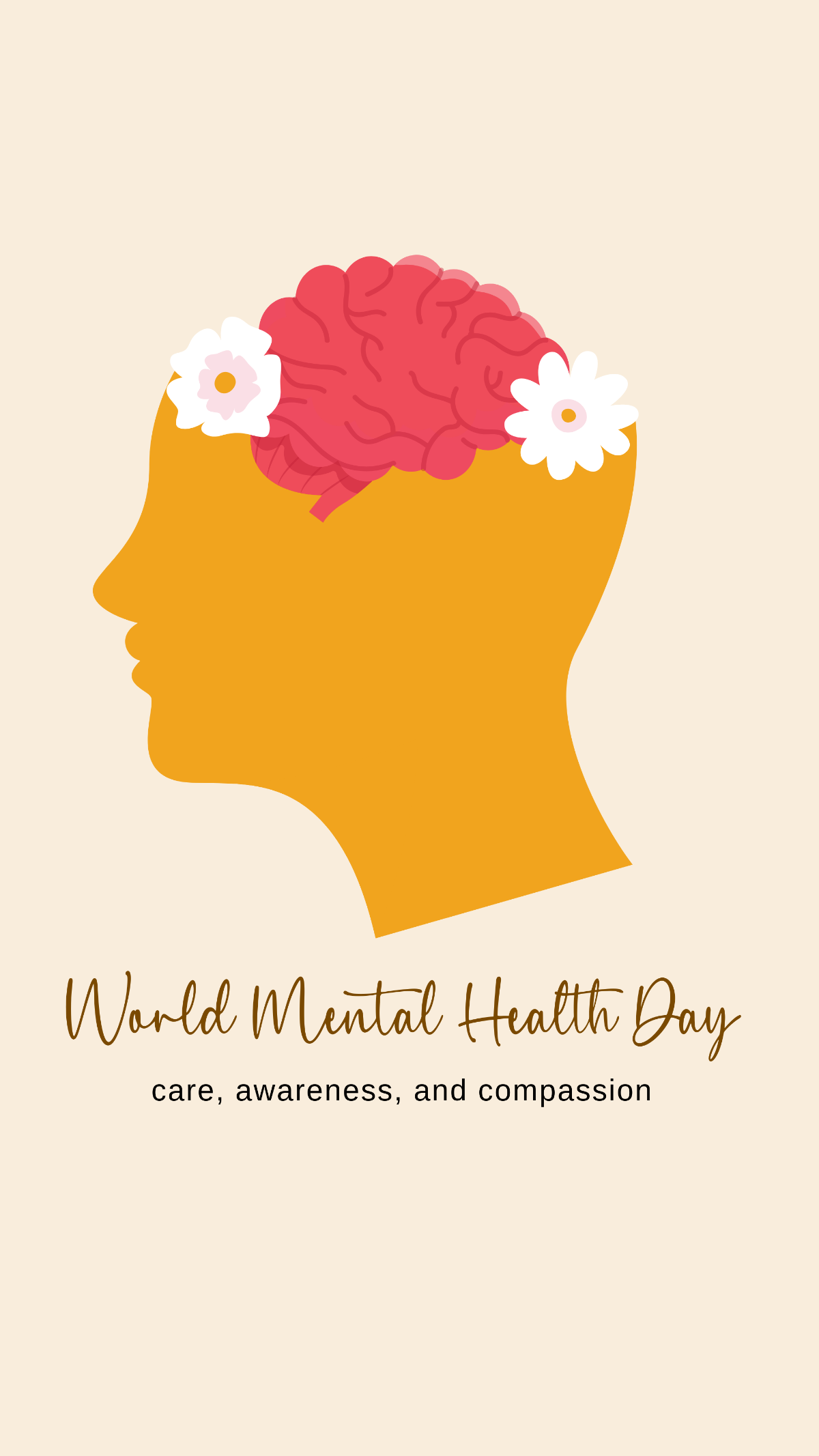 Free Minimalist World Mental Health Day Design Template to Edit Online