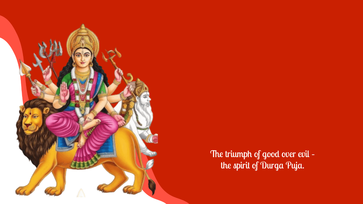 Free Mythological Durga Puja Template to Edit Online