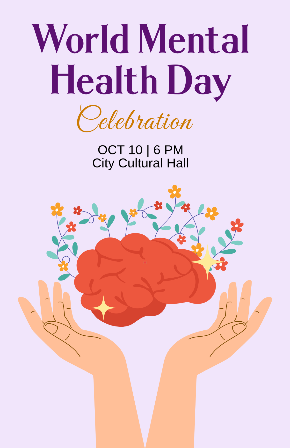 Free World Mental Health Day Celebration Template to Edit Online