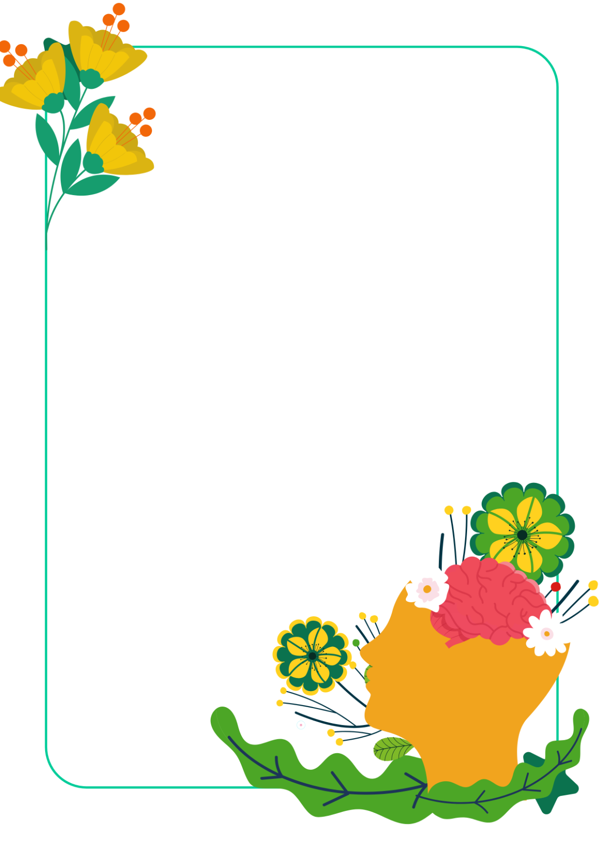 Free Green World Mental Health Day Border Template to Edit Online