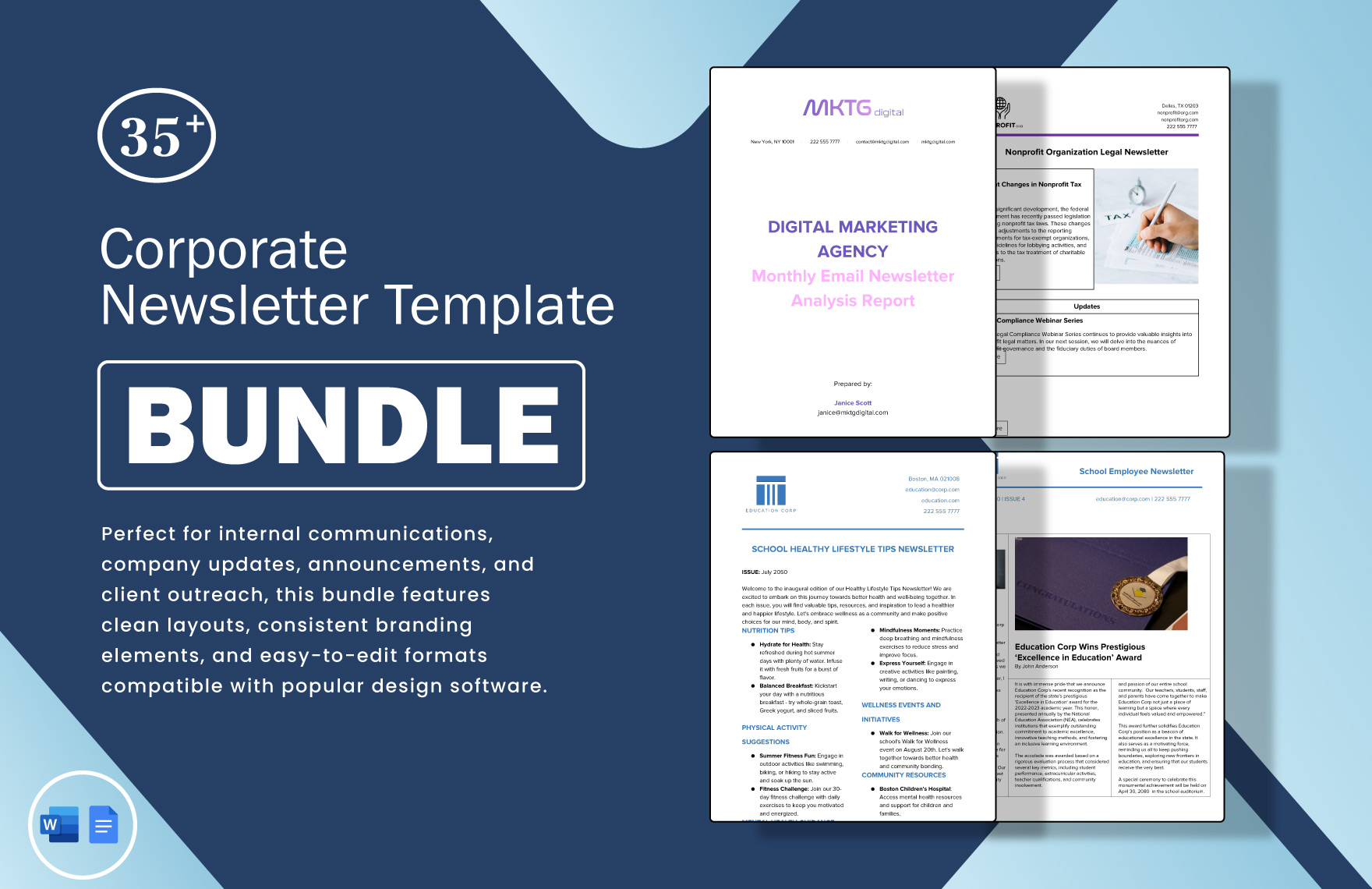 35+ Corporate Newsletter Template Bundle in Word, Google Docs to Download