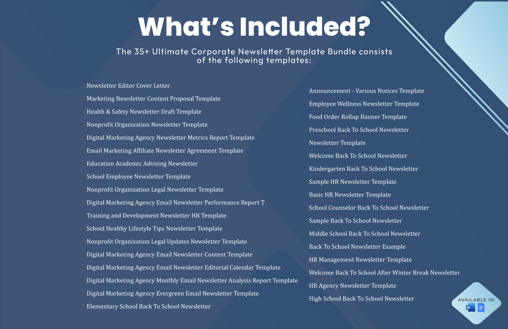 35+ Corporate Newsletter Template Bundle