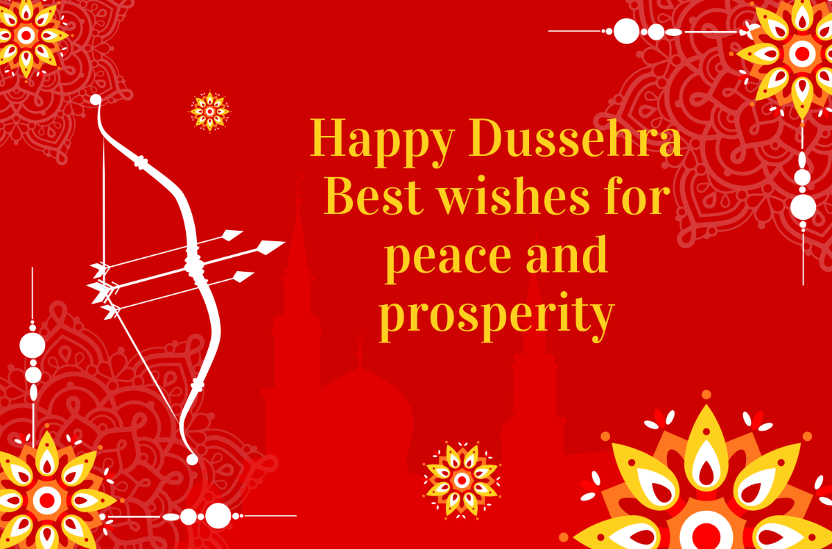 Free Dussehra Wishes Banner Template to Edit Online