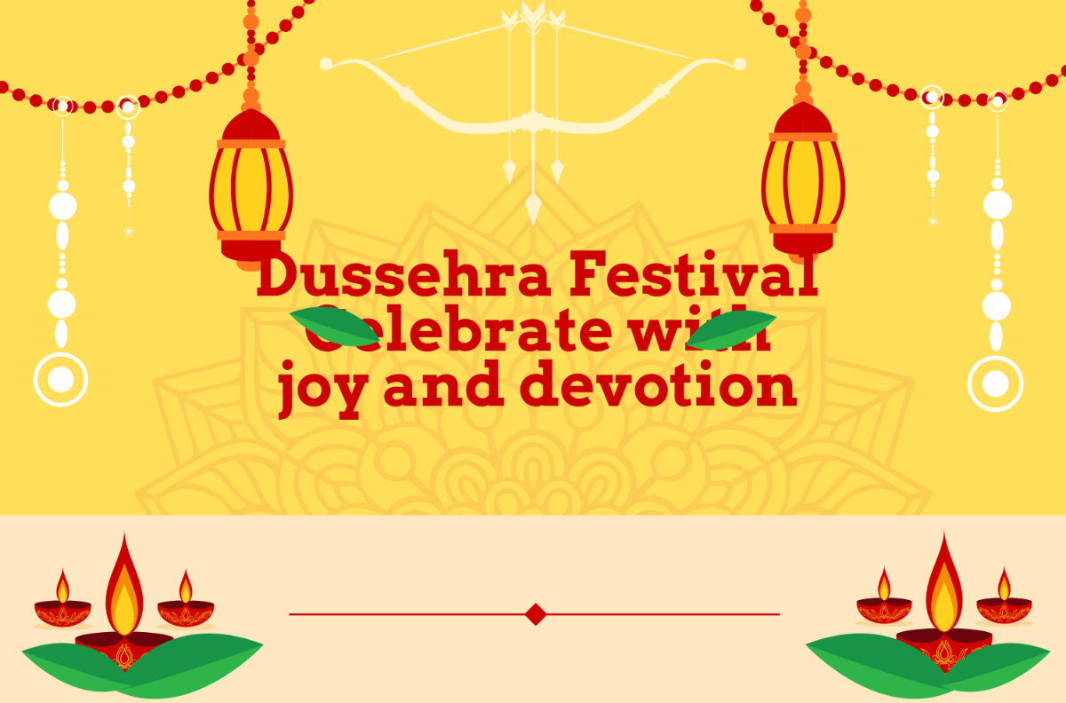 Free Blank Dussehra Festival Banner Template to Edit Online