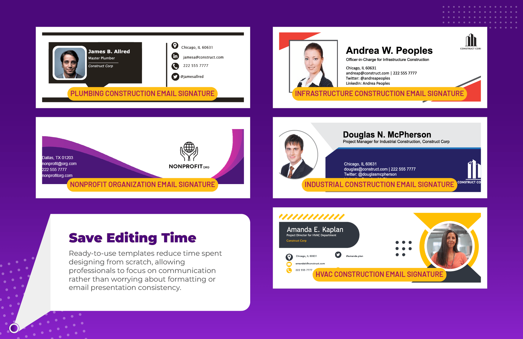 20+ Professional Email Signature Template Bundle