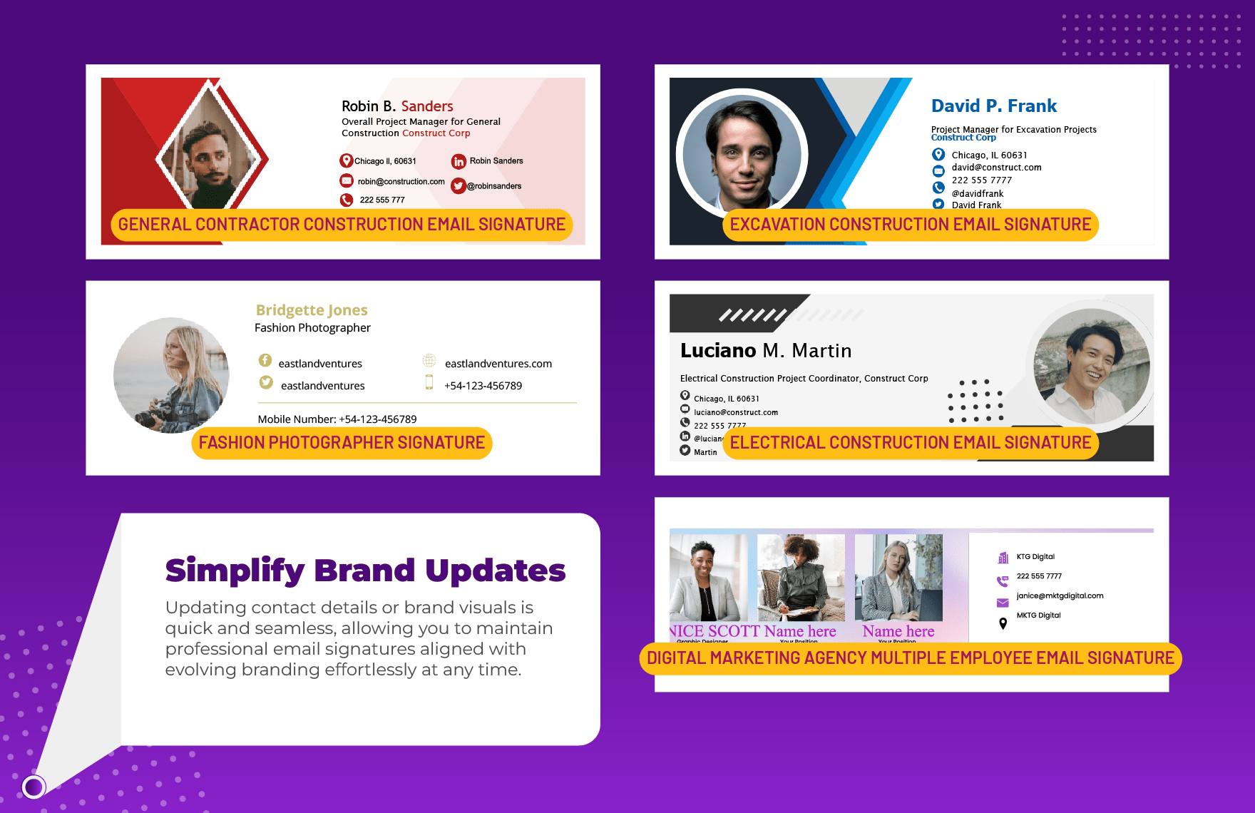20+ Professional Email Signature Template Bundle
