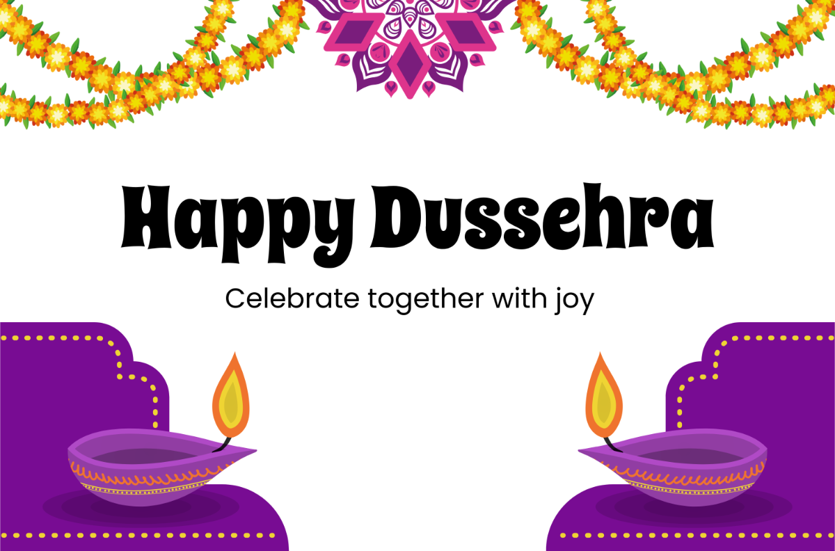 Horizontal Dussehra Banner Design Template to Download