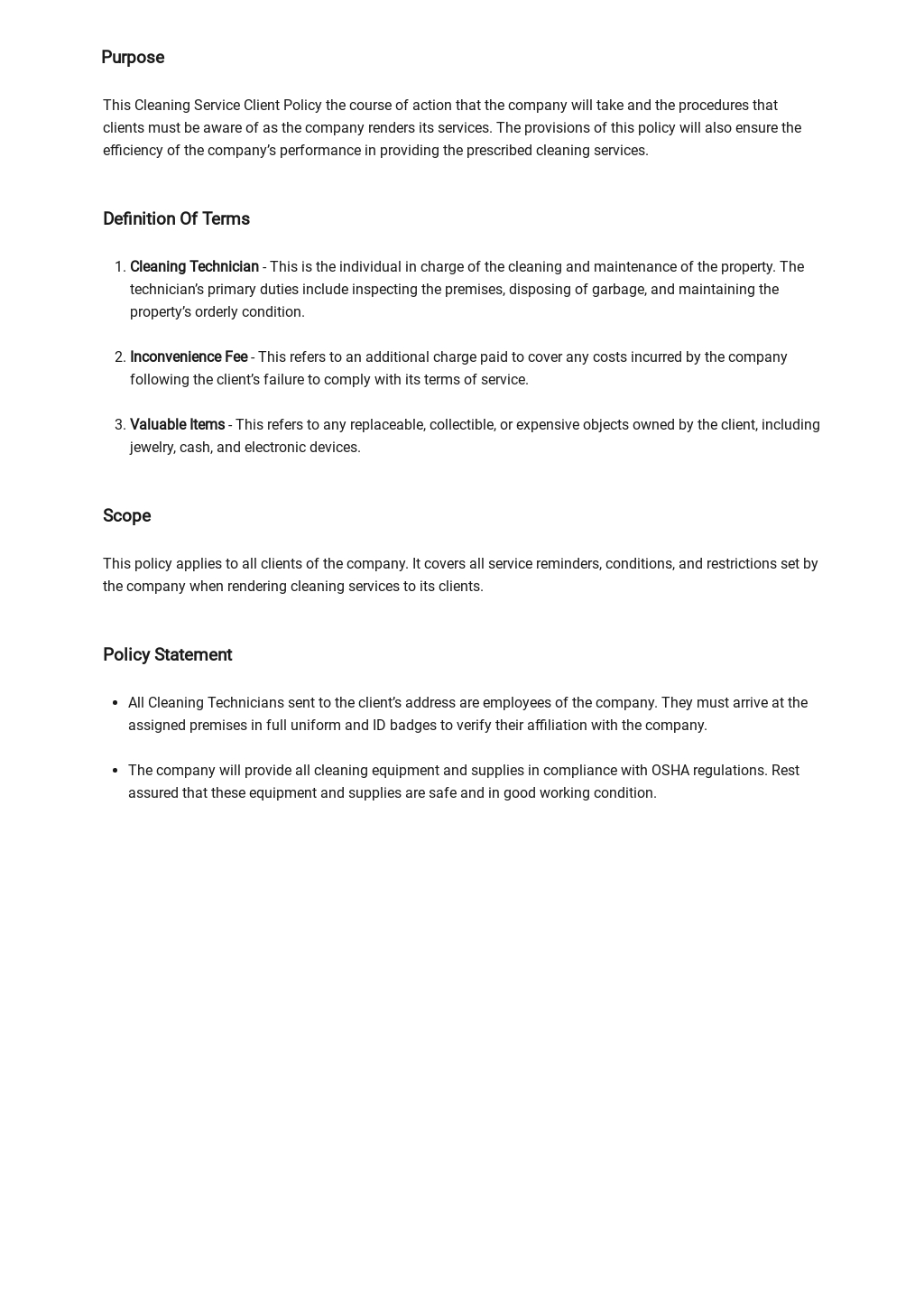 Cleaning Service Client Policy Template 1.jpe