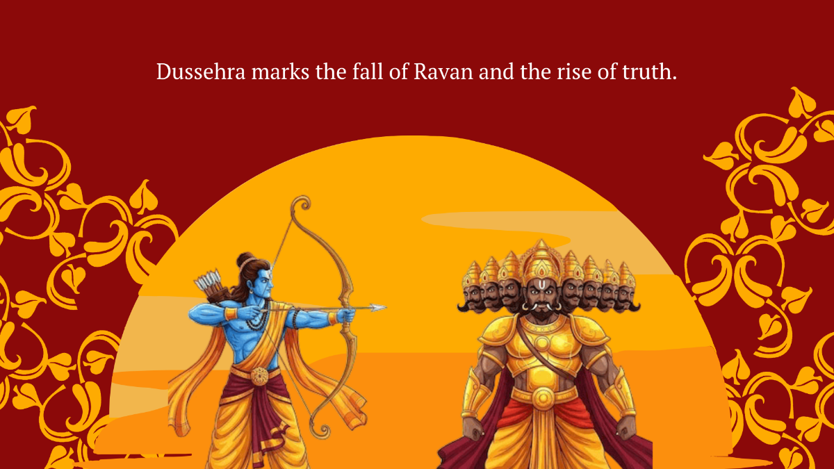 Free Red Dussehra Ravan Template to Edit Online