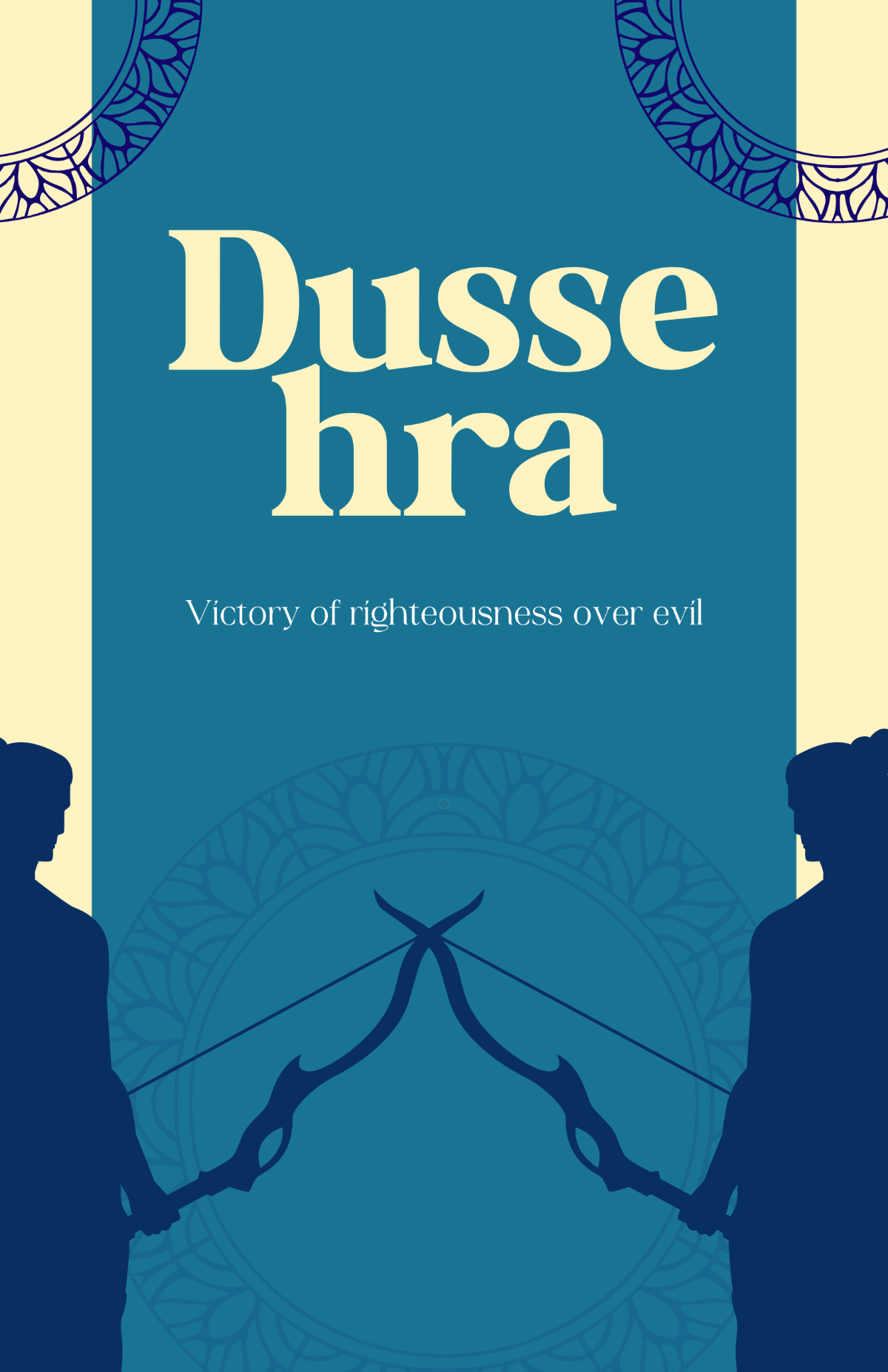 Free Simple Graphic Dussehra Template to Edit Online