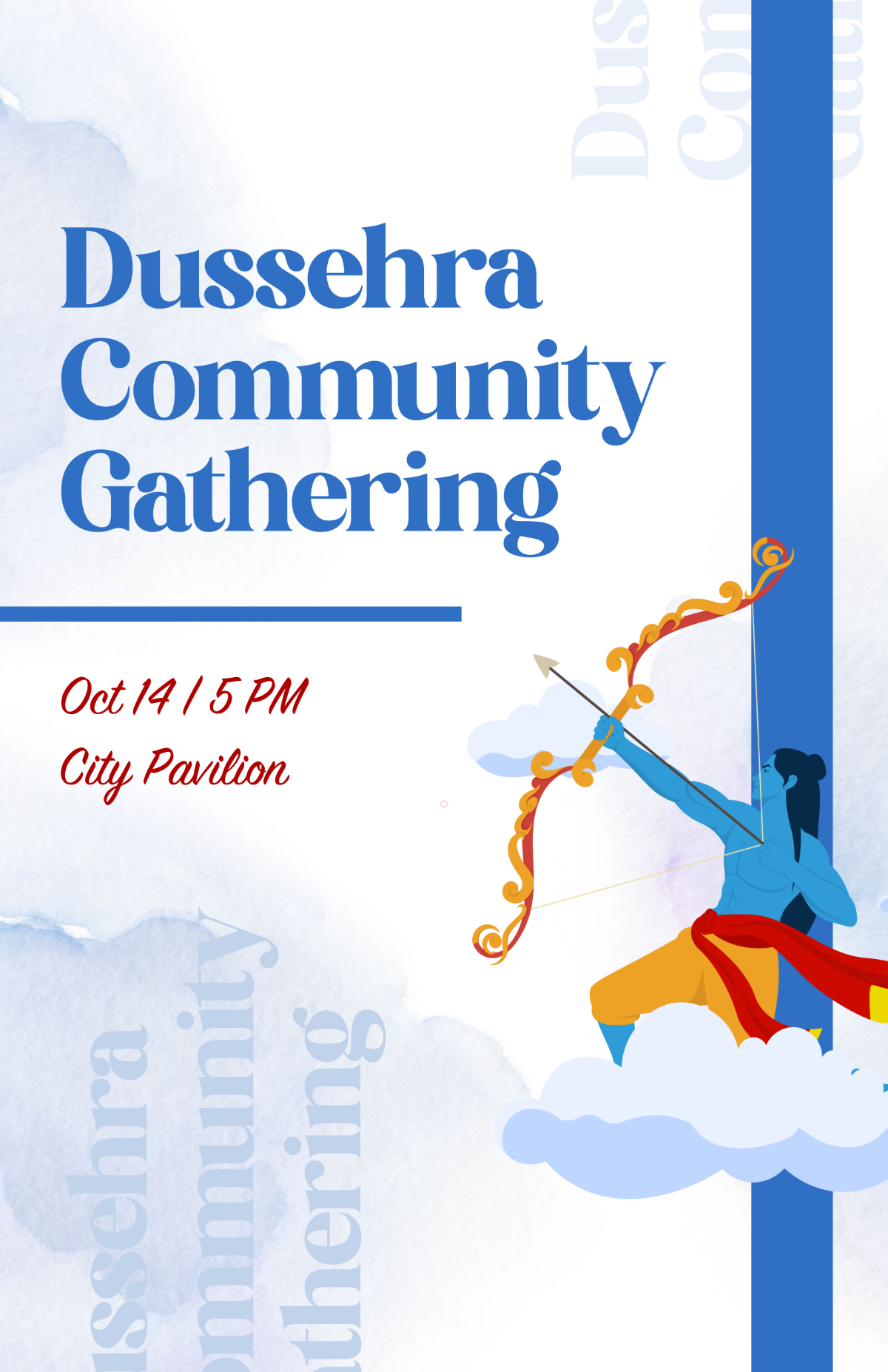 Free Aesthetic Dussehra Event Template to Edit Online