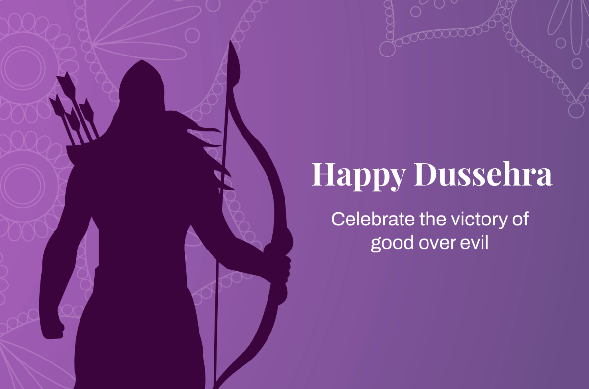 Free Dussehra Invitation Banner Template to Edit Online
