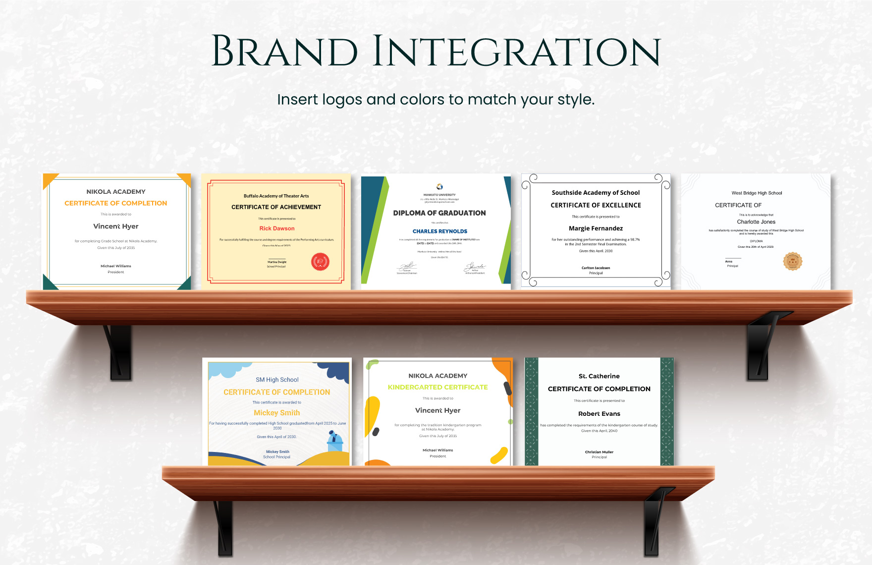40+ Elegant Certificate & Diploma Template Bundle