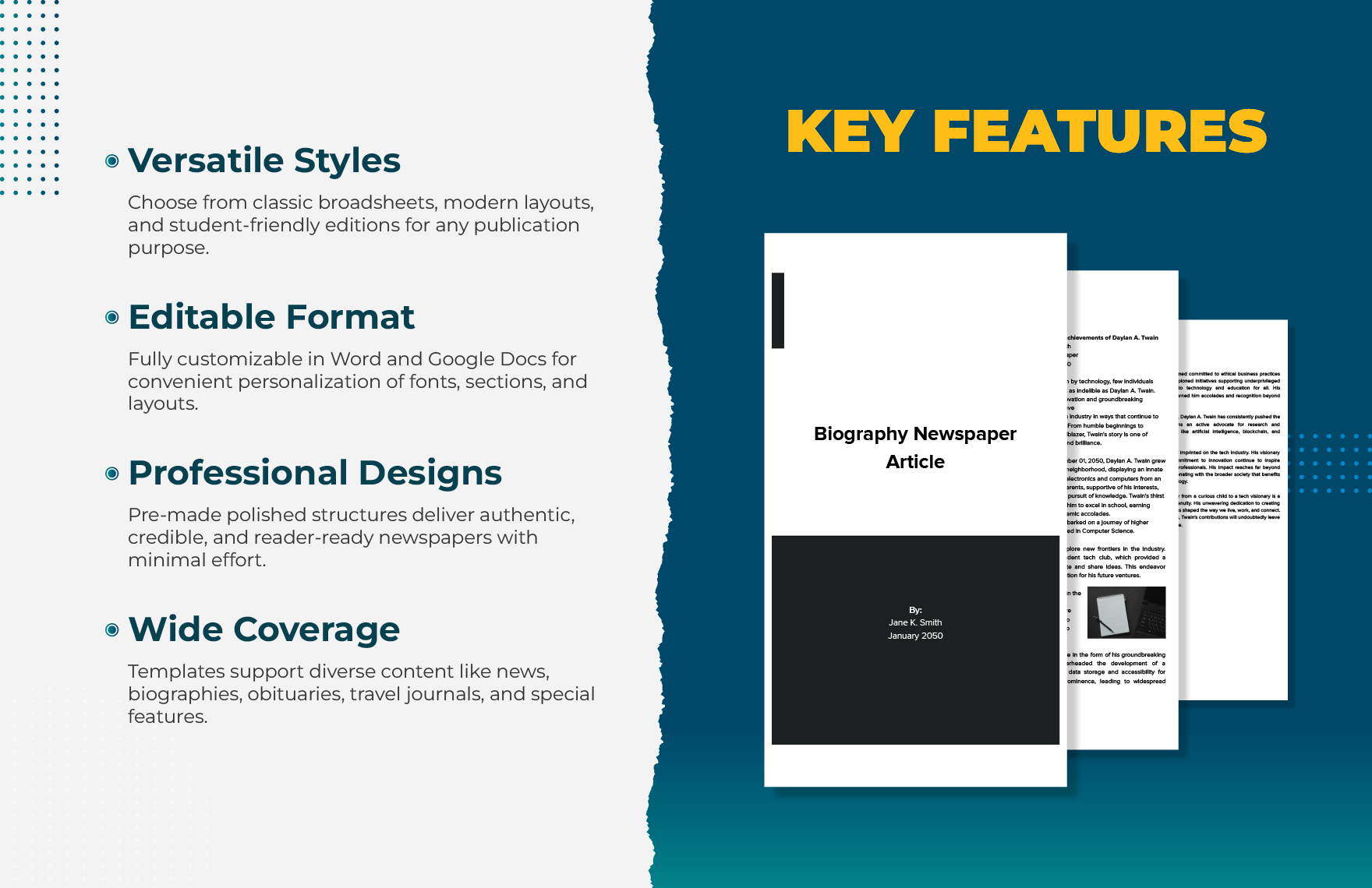 20+ Printable Newspaper Template Bundle