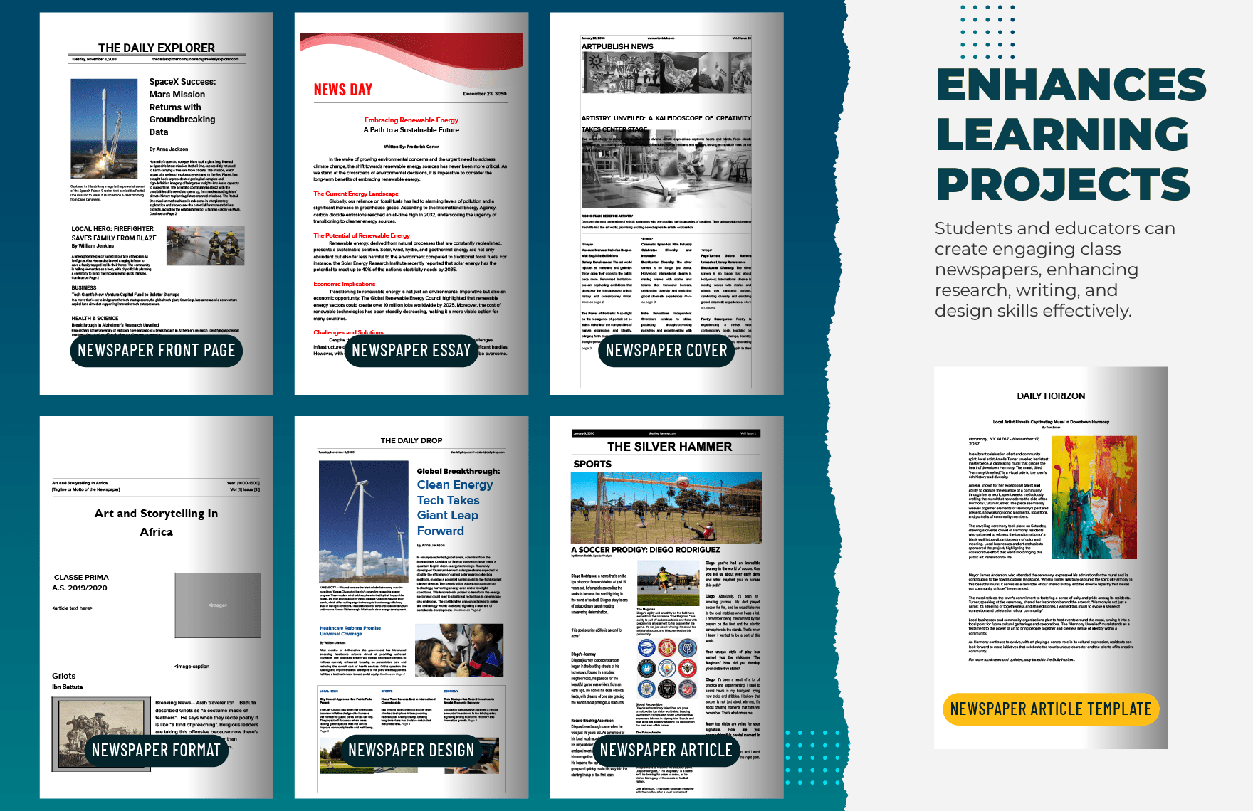 20+ Printable Newspaper Template Bundle