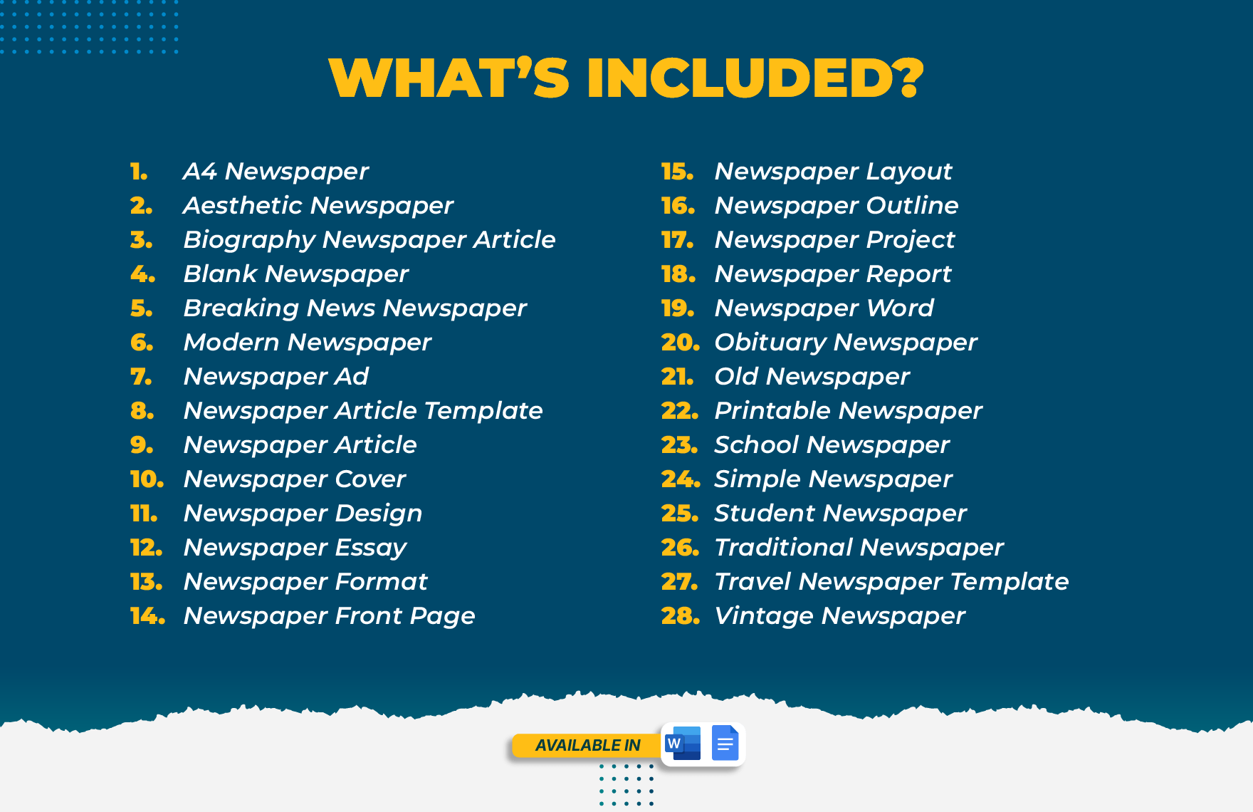 20+ Printable Newspaper Template Bundle