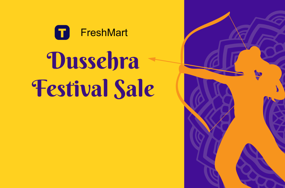 Free Dussehra Sale Banner Template to Edit Online
