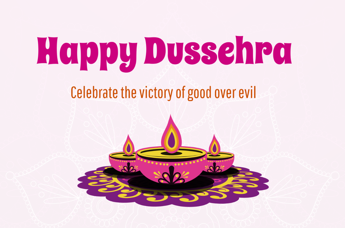 Free Minimalist Dussehra Banner Template to Edit Online