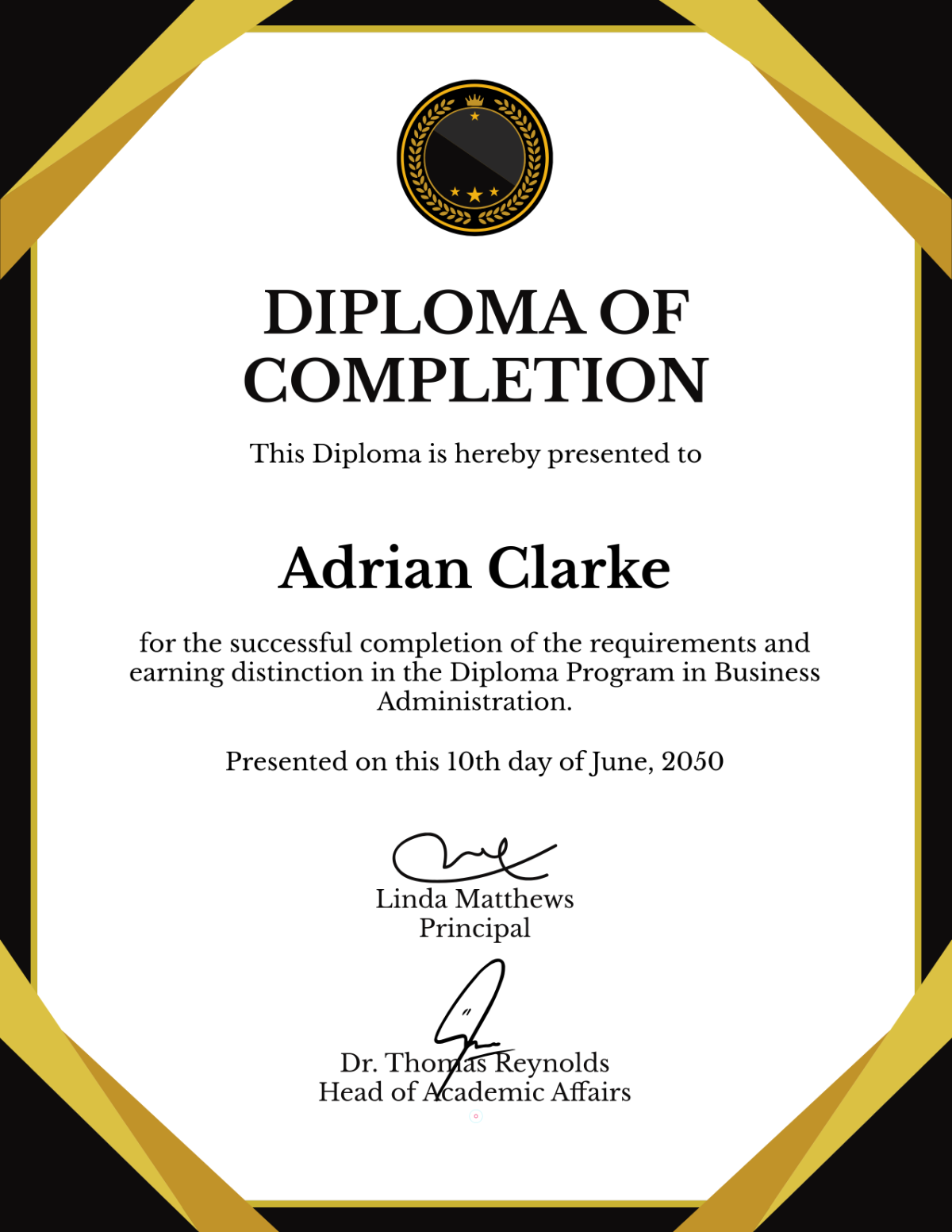 Free Vertical Diploma Certificate Template to Edit Online
