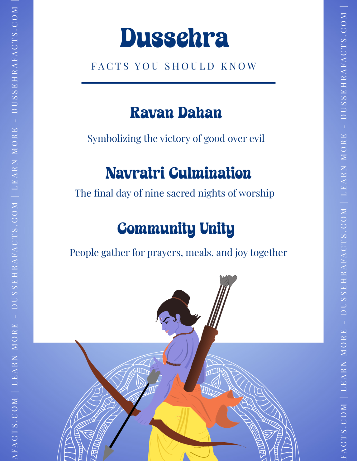 Free Dussehra Infographic Flyer Template to Edit Online