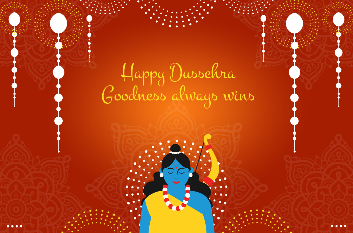 Free Gradient Dussehra Banner Template to Edit Online