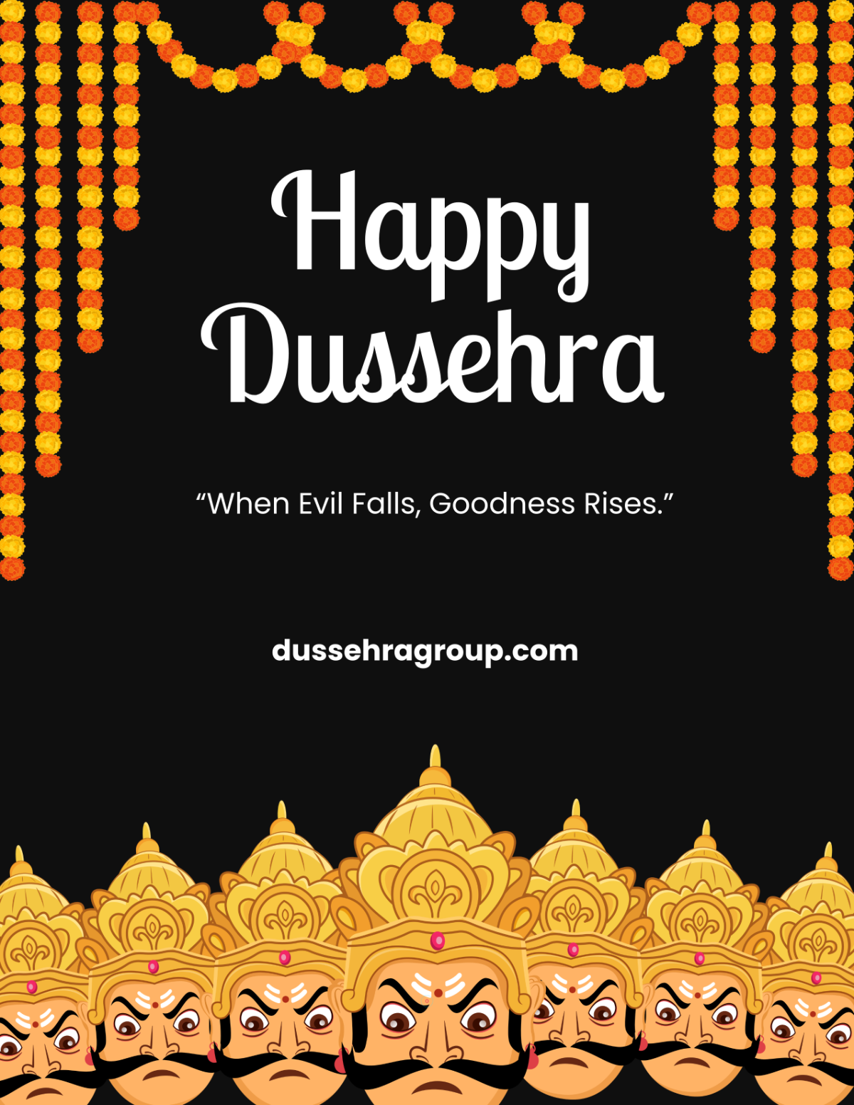 Dussehra Slogan Flyer Template to Download