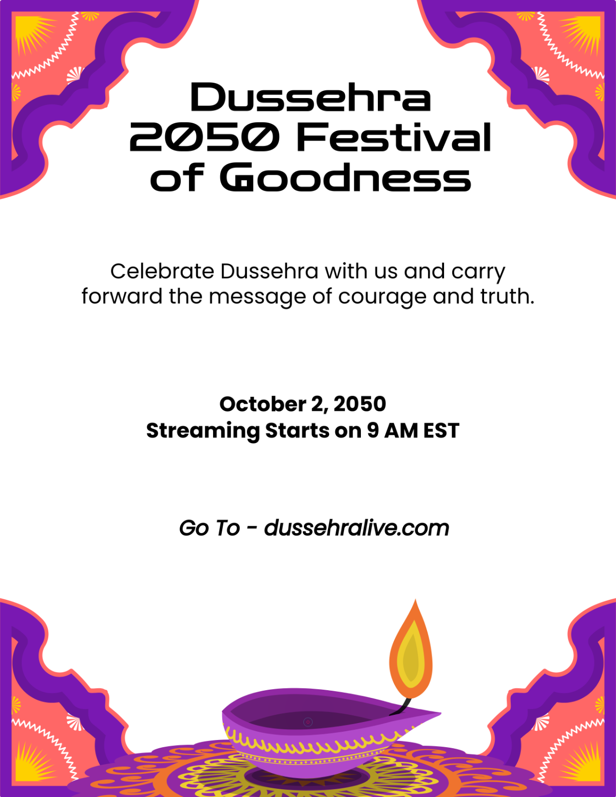 Indian Dussehra Flyer Template to Download